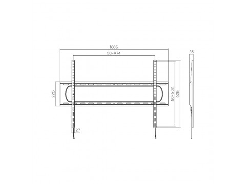 Кронштейн Brateck LP73-69F для ТВ, 60"- 120"