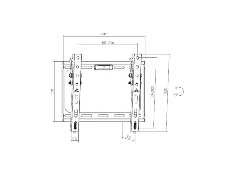 Кронштейн Brateck KL37-22T для ТВ и мониторов, 13"-43"