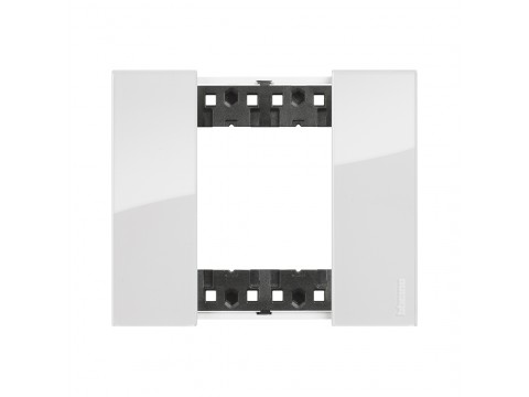 Рамка декоративная Bticino KA4802DW Living Now 2 модуля "Лед"