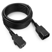 Кабель питания сист.блок-монитор Cablexpert PC-189-1-3M, 3м, C13-C14, 3x1кв.мм., черный, с заземлени