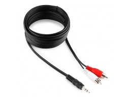 Кабель аудио Cablexpert CCA-458-5M, джек3.5 / 2xRCA, 5.0м