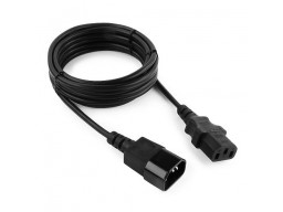 Кабель питания сист.блок-монитор Cablexpert PC-189-VDE-3M, 3.0м, C13-C14, VDE, 10А, черный, с заземл