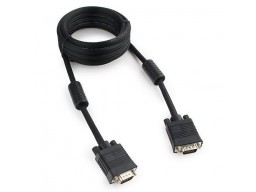 Кабель VGA Premium Cablexpert CC-PPVGA-10-B, 15M/15M, 3.0м, черн, тройной экран, феррит.кольца, паке