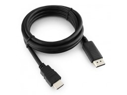 Кабель DisplayPort->HDMI Cablexpert CC-DP-HDMI-6, 1,8м, 20M/19M, черный, экран, пакет