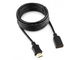 Удлинитель кабеля HDMI Cablexpert CC-HDMI4X-10, 3.0м, v2.0, 19M/19F, черный, позол.разъ, экран, паке