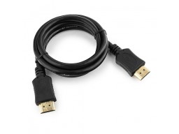 Кабель HDMI Cablexpert CC-HDMI4L-1M, 1м, v1.4, 19M/19M, серия Light, черный, позол.разъ, экра, пакет