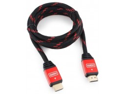 Кабель HDMI Cablexpert, серия Gold, 1,8 м, v1.4, M/M, красный, позол, алюминиевый корпус, коробка