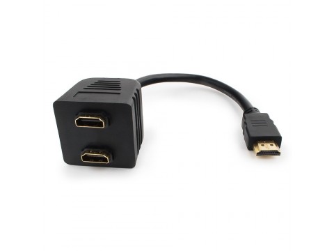 Разветвитель HDMI Cablexpert DSP-2PH4-002, HD19F/2x19F, 1 компьютер => 2 монитора, пасcивный, Full-H