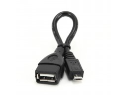 Кабель переходник Cablexpert USB 2.0 OTG A-OTG-AFBM-001 USB-MicroUSB, 0.15м, пакет