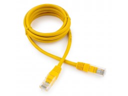 Патч-корд UTP Cablexpert PP12-1.5M/Y кат.5e, 1.5м, литой, многожильный (желтый)
