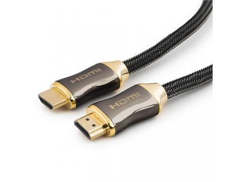 Кабель HDMI Cablexpert, серия Platinum, 1 м., v2.0, M/M, позол.разъемы, титановый металлический корп