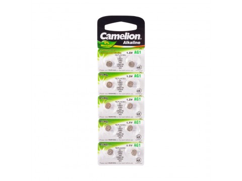 Батарейка CAMELION Alkaline AG1-BP10(0%Hg) 10 шт. в блистере