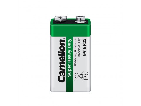 Батарейка CAMELION Super Heavy Duty 6F22-SP1G