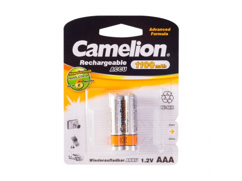 Аккумулятор CAMELION Rechargeable Ni-MH NH-AAА1100BP2 2 шт. в блистере