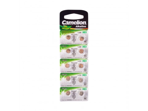 Батарейка CAMELION Alkaline AG3-BP10(0%Hg) 10 шт. в блистере