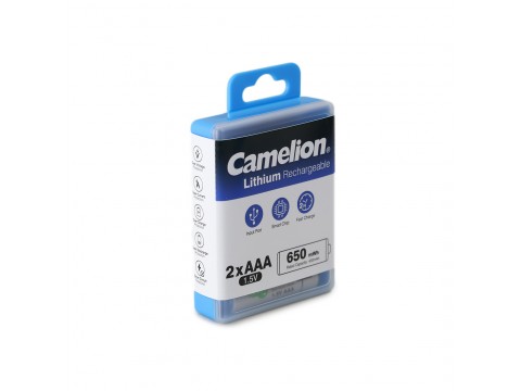 Аккумулятор CAMELION Lithium UB-AAA650-PBH2 2шт (перезаряжаемые от USB)