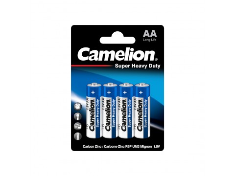 Батарейка CAMELION Super Heavy Duty R6P-BP4B 4 шт. в блистере