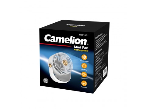Перезаряжаемый мини-вентилятор CAMELION REF-001-CB (24S25086)