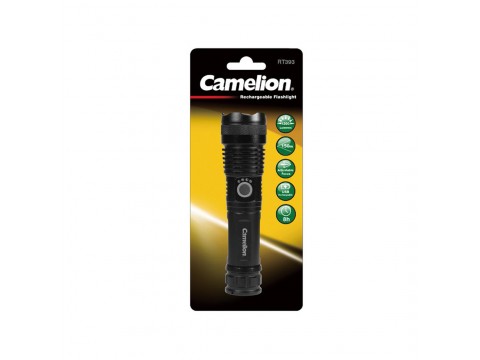 Алюминиевый перезаряжаемый фонарик Camelion RT393-TB
