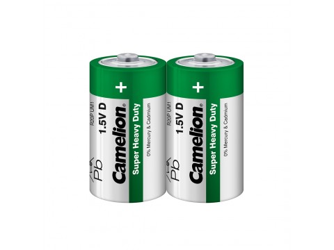 Батарейка CAMELION Super Heavy Duty R20P-SP2G 2 шт. в плёнке