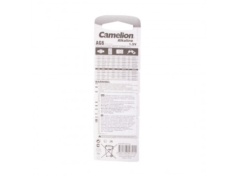 Батарейка CAMELION Alkaline AG6-BP10(0%Hg) 10 шт. в блистере