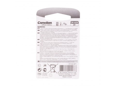 Батарейка CAMELION Lithium CR1620-BP1