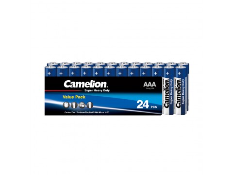 Батарейка CAMELION Super Heavy Duty R03P-SP24B 24 шт. в плёнке