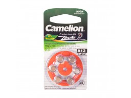 Батарейка CAMELION Zinc Air A13-BP6(0%Hg) 6 шт. в блистере