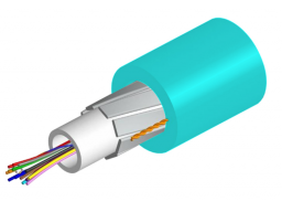 CA FO MM 12x50/125 OM3, ULSZH Indoor/Outdoor Loose Tube - Gel Cable Buffering, 1200m.