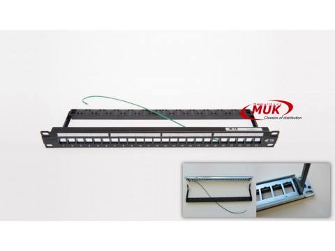 Patch panel AMP open 24xRJ45 UTP/STP SL&TWIST plastic cable holder