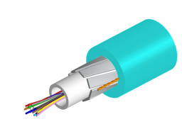 CA FO MM 12x50/125 OM3, ULSZH Indoor/Outdoor Loose Tube - Gel Cable Buffering,1350m