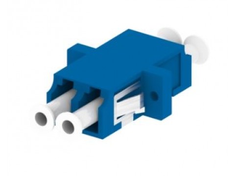 FO Adapter Duplex LC SM  with flange blue