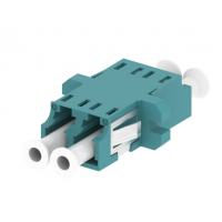 FO Adapter Duplex LC OM3/OM4  with flange aqua