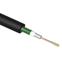 Fiber OSP cable 12x9/125 OS2 outdoor,loose tube, armored, provides rodent resistance, gell filled, meters jacket marking, HDPE, black, 452m