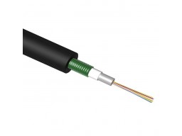 Fiber OSP cable 12x9/125 OS2 outdoor,loose tube, armored, provides rodent resistance, gell filled, meters jacket marking, HDPE, black, 452m