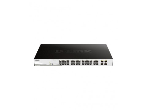 D-Link DGS-1210-28MP/FL1A Управляемый L2 PoE-коммутатор, 24x1000Base-T, 4xCombo 1000Base-T/SFP