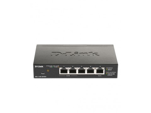 D-Link DGS-1100-05PDV2/A1A Настраиваемый коммутатор EasySmart с 5 портами 10/100/1000Base-T