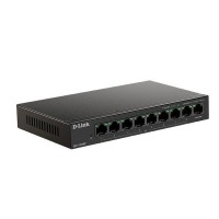 D-Link DES-1009MP/A1A Неуправляемый коммутатор с 8 портами (8 портов РоЕ 802.3af/at, PoE-бюджет 117