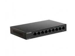 D-Link DES-1009MP/A1A Неуправляемый коммутатор с 8 портами (8 портов РоЕ 802.3af/at, PoE-бюджет 117