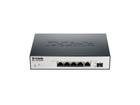 D-Link DGS-1100-06/ME/A1B Упр-ый  L2  5 портов 10/100/1000Base-T и 1 портом 100/1000Base-X SFP
