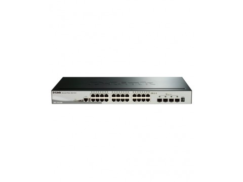 D-Link DGS-1510-28X/A1A Сте-мый комм-тор SmartPro 24 порта 10/100/1000Мб + 4 порта 10GBase-X SFP+