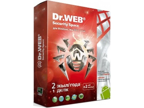Программное обеспечение Dr.Web Security Space SILVER Лицензионный сертификат для 1 ПК на 2 года+ 2 месяца в подарок (BHW-BK-26M-1-A3)