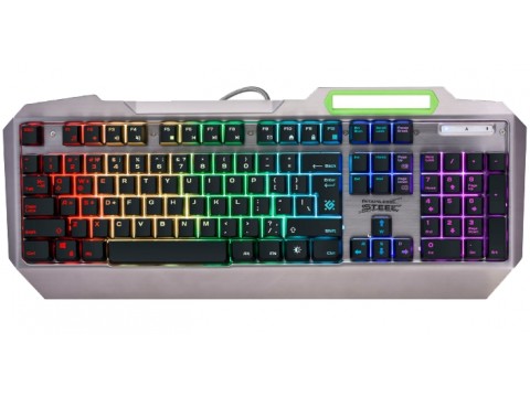 Клавиатура игровая Defender Stainless steel GK-150DL RU, черный, RGB подсветка, 9 режимов