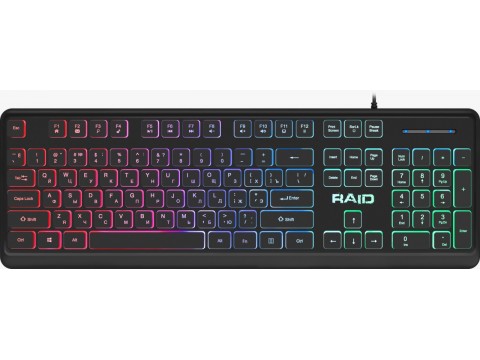 Клавиатура игровая клавиатура Defender Raid GK-778DL RU,Rainbow, 104 кнопки