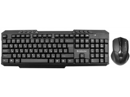 Комплект беспроводной клавиатура+мышь Defender Jakarta C-805 RU,черный