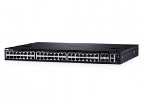 Коммутатор Dell Networking S3124, L3, 24x 1GbE, 2xCombo, 2x 10GbE SFP+ fixed ports, Stacking, IO to PSU airflow, 1x AC PSU (210-AIMQ_1)