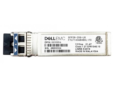 Трансивер Dell Dell Networking, Transceiver, 25GbE SFP28 LR,SMF Duplex, LC, Customer Kit (407-BBXZ)