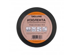 Изолента Deluxe ХБ 80 гр 19 мм x 0,5 мм длина 15м чёрная
