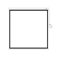 Экран моторизированный (с пультом Д/У) Deluxe DLS-ERC203x153W (80"х60"), Ø - 100", 4:3