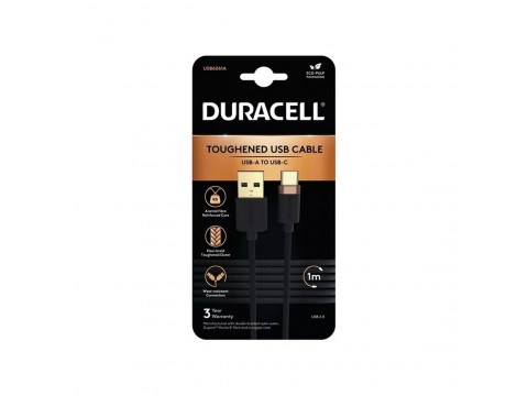 Интерфейсный кабель Duracell USB6061A USB-A to USB-C Черный